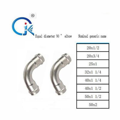 DVGW V شكل Inox صحافة تركيبات مزورة SS السباكة
