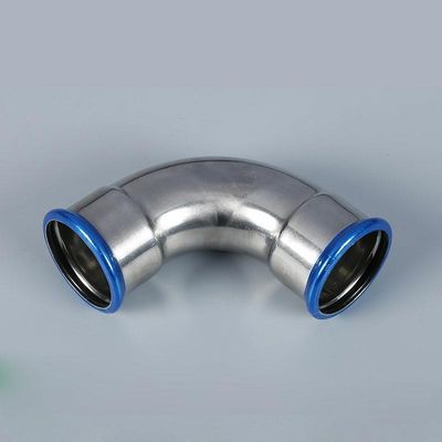 1.83MPa V Profile Press Fittings DN15 - DN108 SS 304 كوع للسباكة